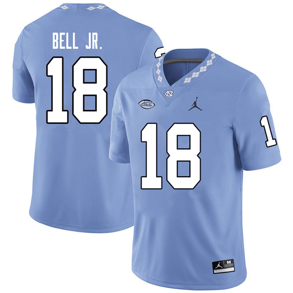 Jordan Brand Men #18 Corey Bell Jr. North Carolina Tar Heels College Football Jerseys Sale-Carolina